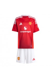 Manchester United Babytruitje Thuis tenue Kind 2024-25 Korte Mouw (+ Korte broeken)